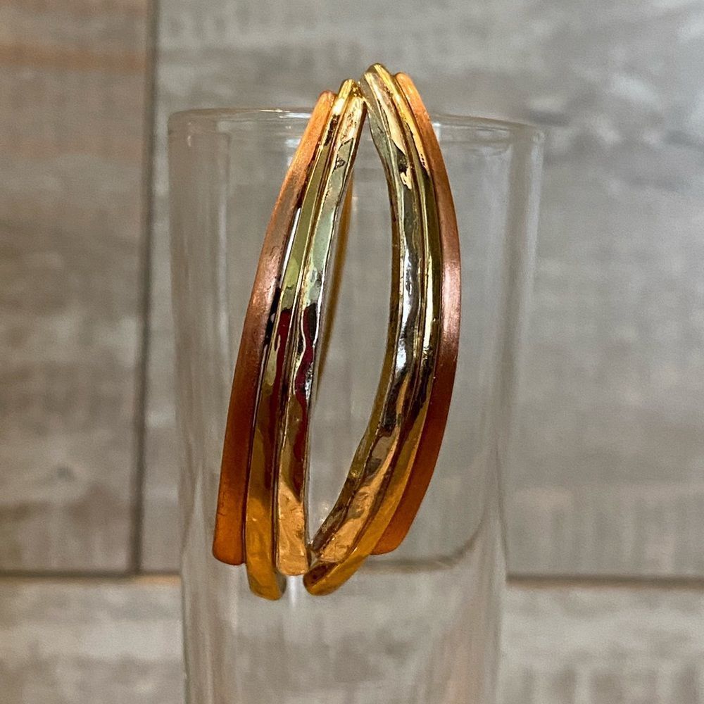 Mixed metal earrings